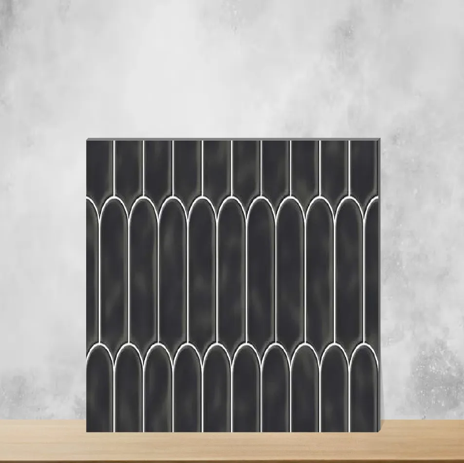 Ceramic Void Tread Glossy Rectangular Tiles TL-9308-D (24x12 inch | 9 mm)