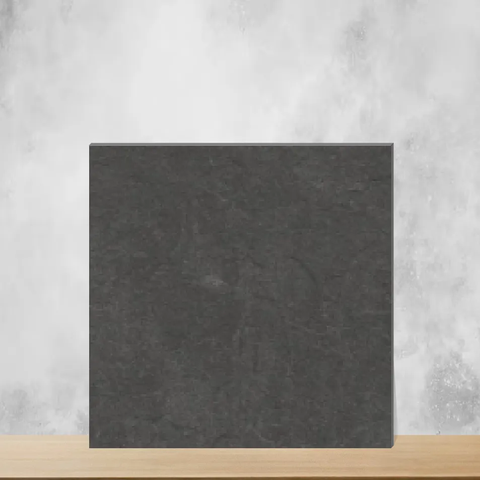 Vitrified Glitter Nero Marbles & Stones Matt Square Tiles TL-9160-C (16x16 inch | 12 mm)