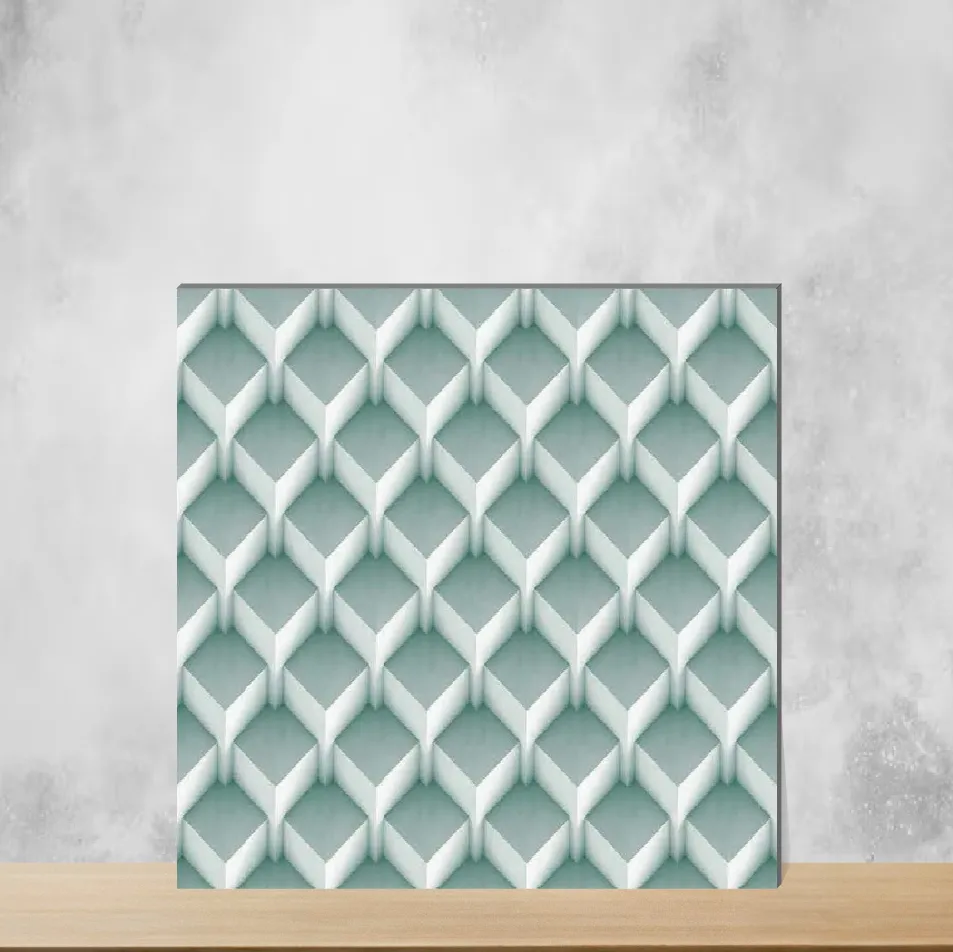 Ceramic Geometric & Abstracts Glossy Rectangular Tiles TL-9256-B (18x12 inch | 8 mm)