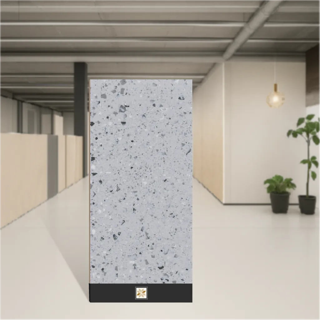 Materika Gris Terrazzo Rectangular Tiles TL-9276-E (4x2 feet | 9 mm)