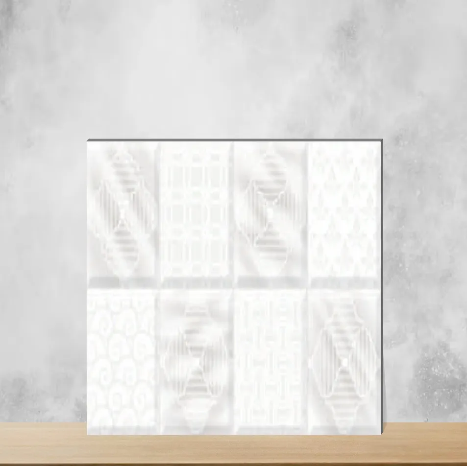 Ceramic Septon White Highlighter Tiles Glossy Rectangular Tiles TL-9841-B (24x12 inch | 8 mm)