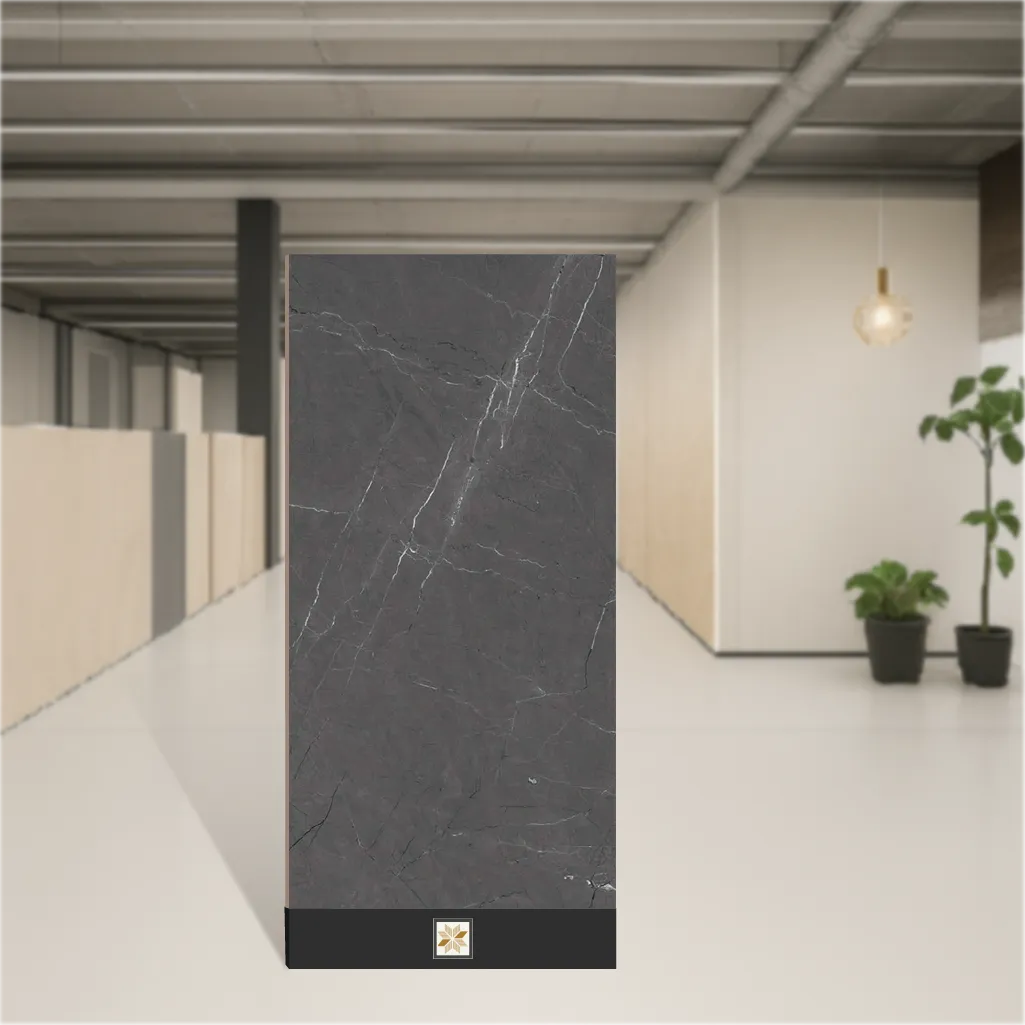 Vitrified Quarry Nero Marbles & Stones Matt Rectangular Tiles TL-9006-B (4x2 feet | 9 mm)