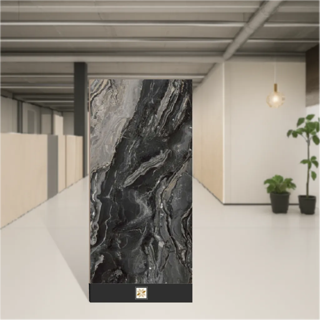 Vitrified Frappuchino Natural Marbles & Stones Hi-Glossy Rectangular Tiles TL-9418 (4x2 feet | 9 mm)