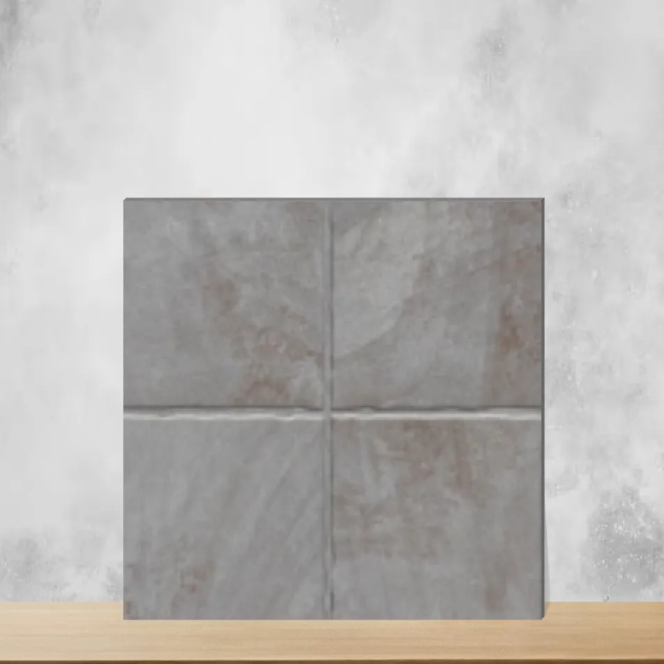 Vitrified Colombina Grey Marbles & Stones Matt Square Tiles TL-9451-D (16x16 inch | 12 mm)
