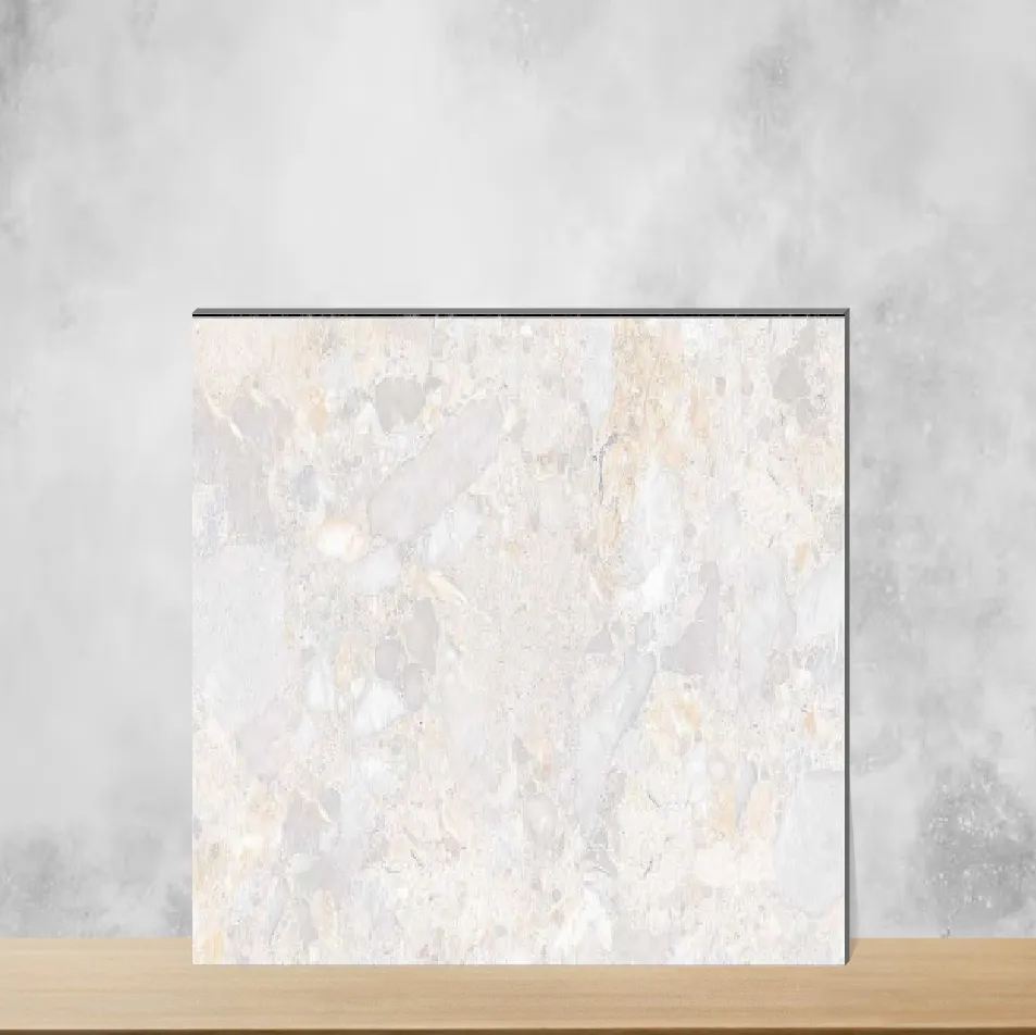 Ceramic Light Snowflake White Geometric & Abstracts Glossy Rectangular Tiles TL-9191-E (18x12 inch | 7 mm)