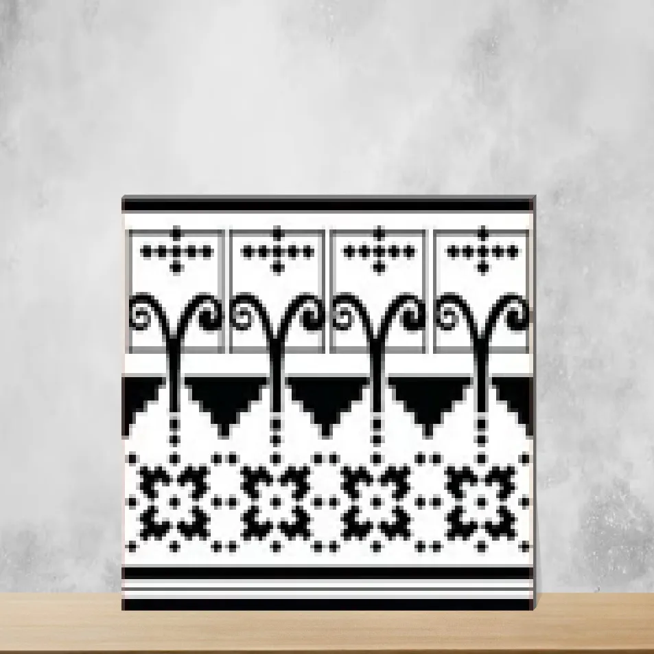 Ceramic Moroccans Matt Square Tiles TL-9799-C (12x12 inch | 7.5 mm)