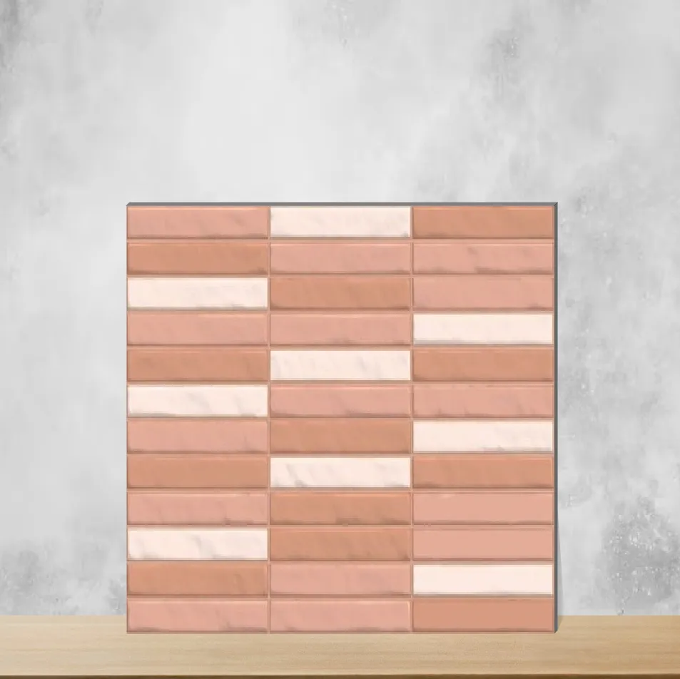 Ceramic Zuliya Pink Highlighter Tiles Matt Rectangular Tiles TL-9814-D (24x12 inch | 8 mm)