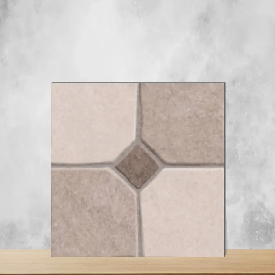 Vitrified Soho Almond Marbles & Stones Matt Square Tiles TL-9495-B (16x16 inch | 12 mm)