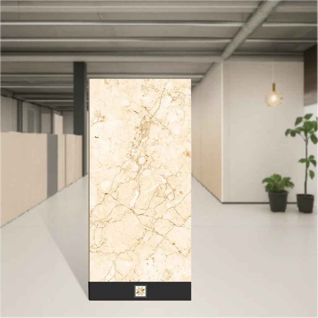 Vitrified Valencia Gold Marbles & Stones Matt Rectangular Tiles TL-9543 (4x2 feet | 9 mm)