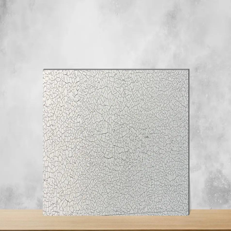 Ceramic Bistro Aura White Light Geometric & Abstracts Glossy Rectangular Tiles TL-989-D (24x12 inch | 9 mm)