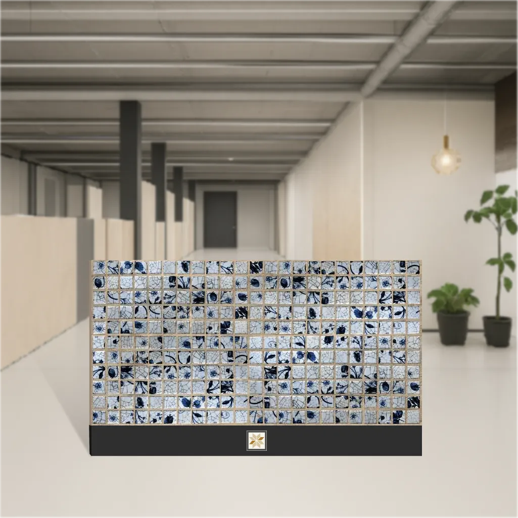 Vitrified Huapai Blue Matt Rectangular Tiles TL-9577 (4x2 feet | 9 mm)