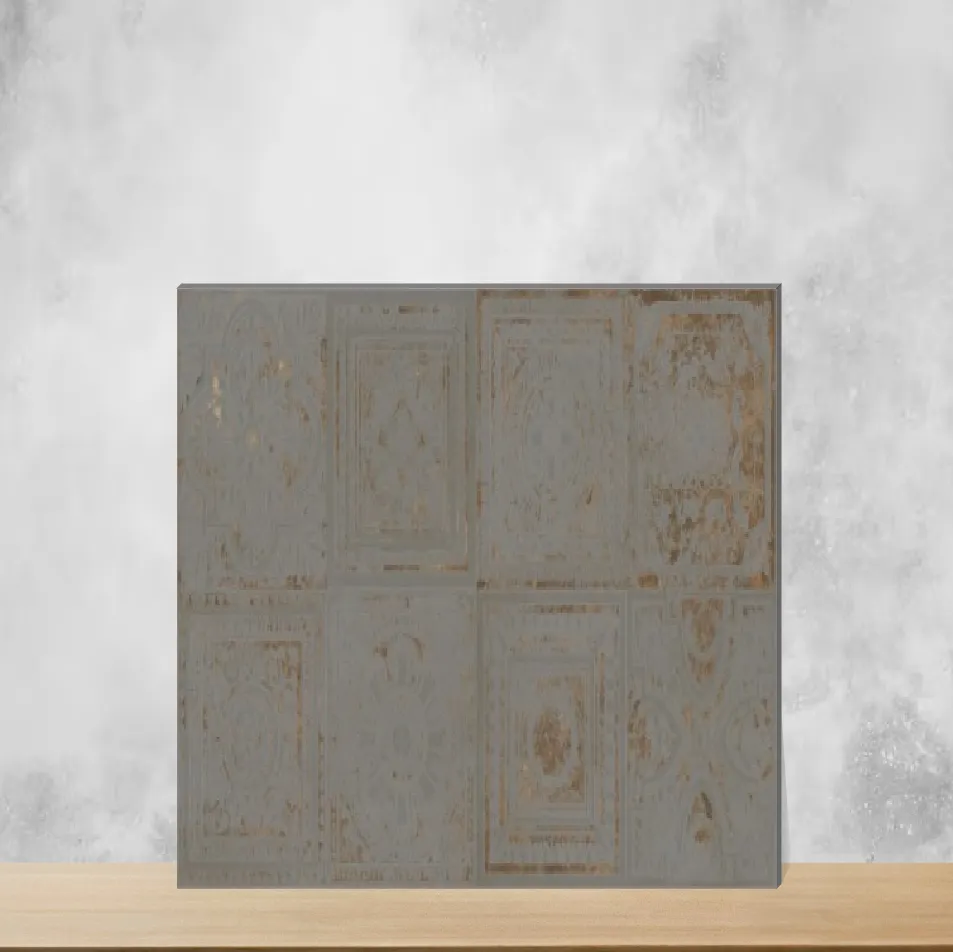 Ceramic Lux Grey Decor Moroccans Matt Rectangular Tiles TL-9192-F (24x12 inch | 8 mm)