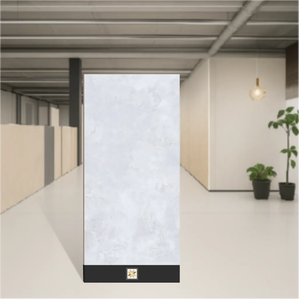 Vitrified Gravier Royal Sigma Bianco Marbles & Stones Hi-Glossy Rectangular Tiles TL-9095-D (4x2 feet | 9 mm)