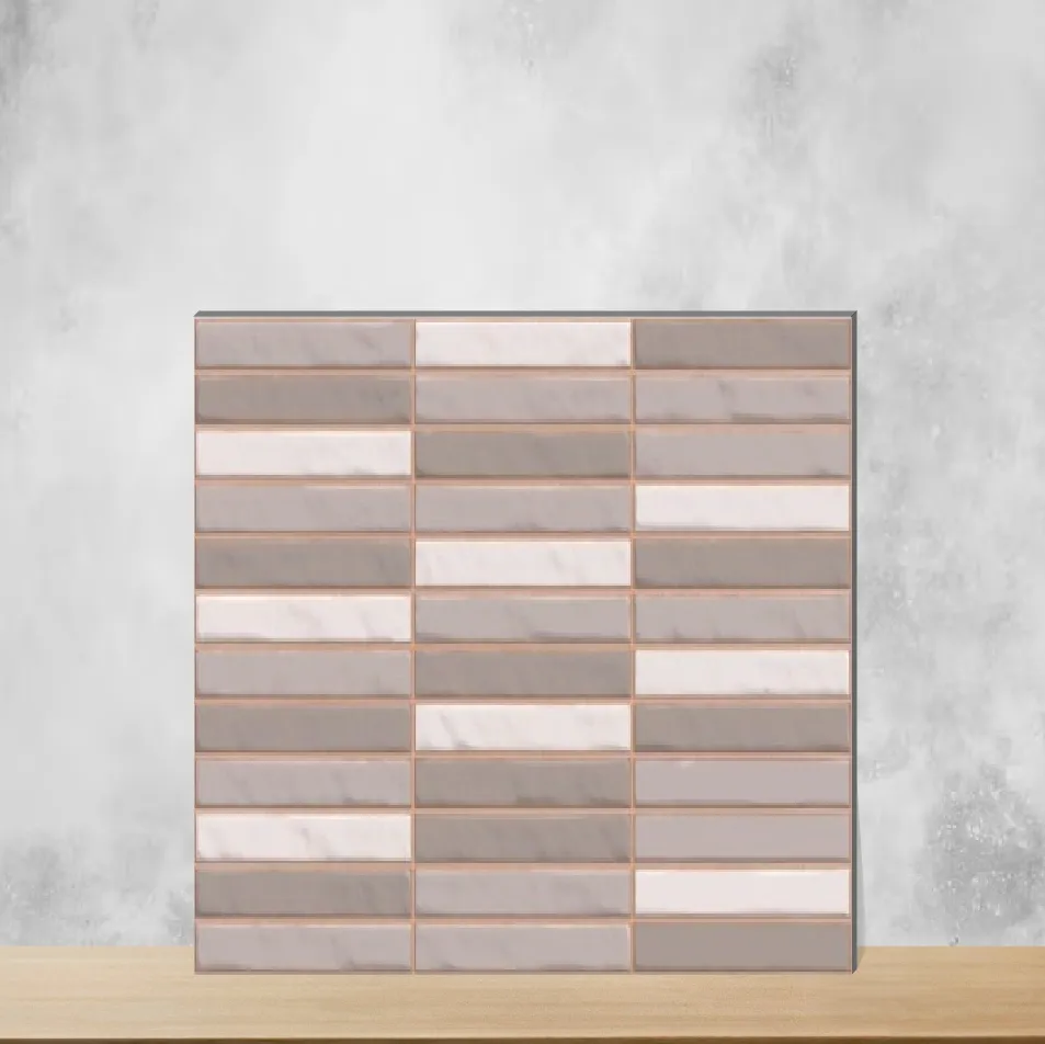 Ceramic Zuliya Grey Highlighter Tiles Matt Rectangular Tiles TL-9814-E (24x12 inch | 8 mm)