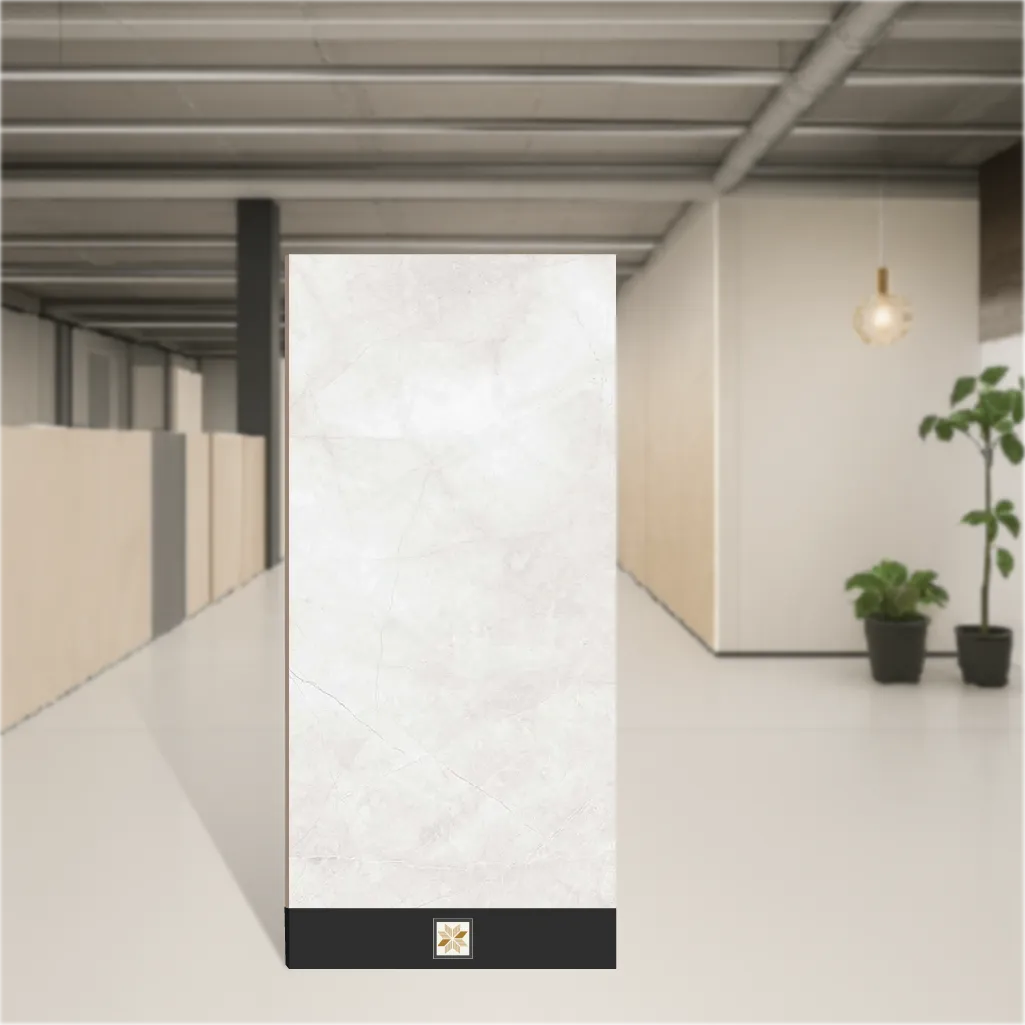 Vitrified Armano White Marbles & Stones Glossy Rectangular Tiles TL-9624 (4x2 feet | 9 mm)