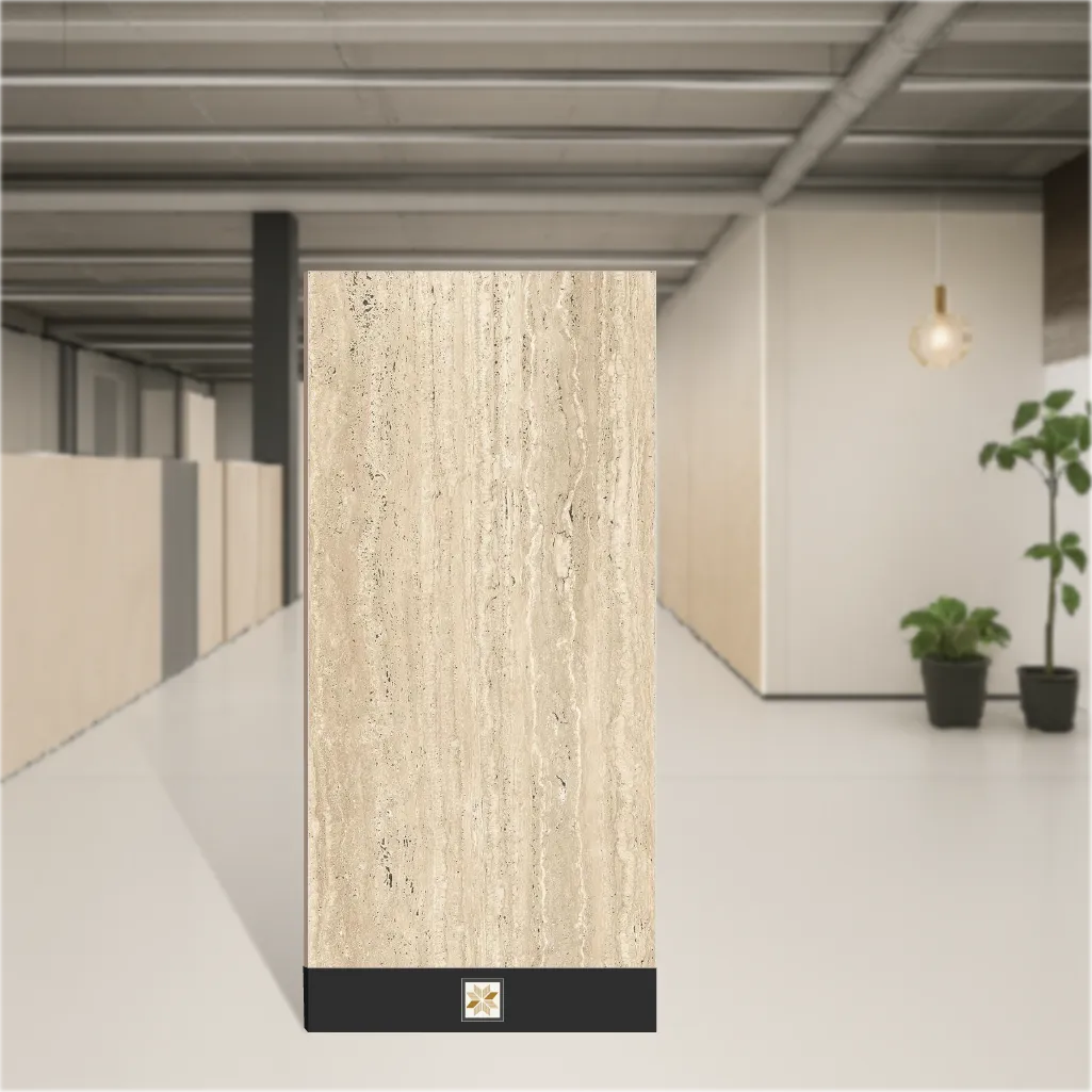 Royal Xtreme Travertino Carving Textures Matt Rectangular Tiles TL-9629 (2x4 feet | 9 mm)