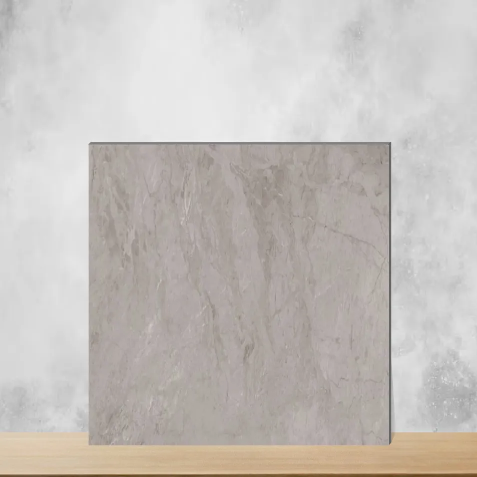 Ceramic Bistro Mosa Grey Dark Marbles & Stones Glossy Rectangular Tiles TL-1023-E (24x12 inch | 9 mm)