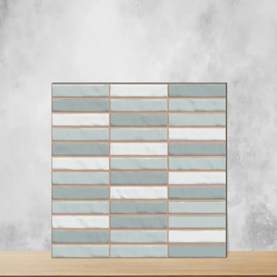 Ceramic Zuliya Aqua Highlighter Tiles Matt Rectangular Tiles TL-9814-B (24x12 inch | 8 mm)