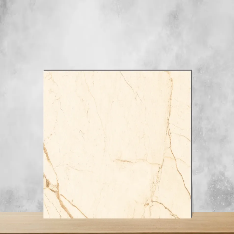 Ceramic Yasmin Beige Marbles & Stones Glossy Rectangular Tiles TL-9880-C (24x12 inch | 8 mm)