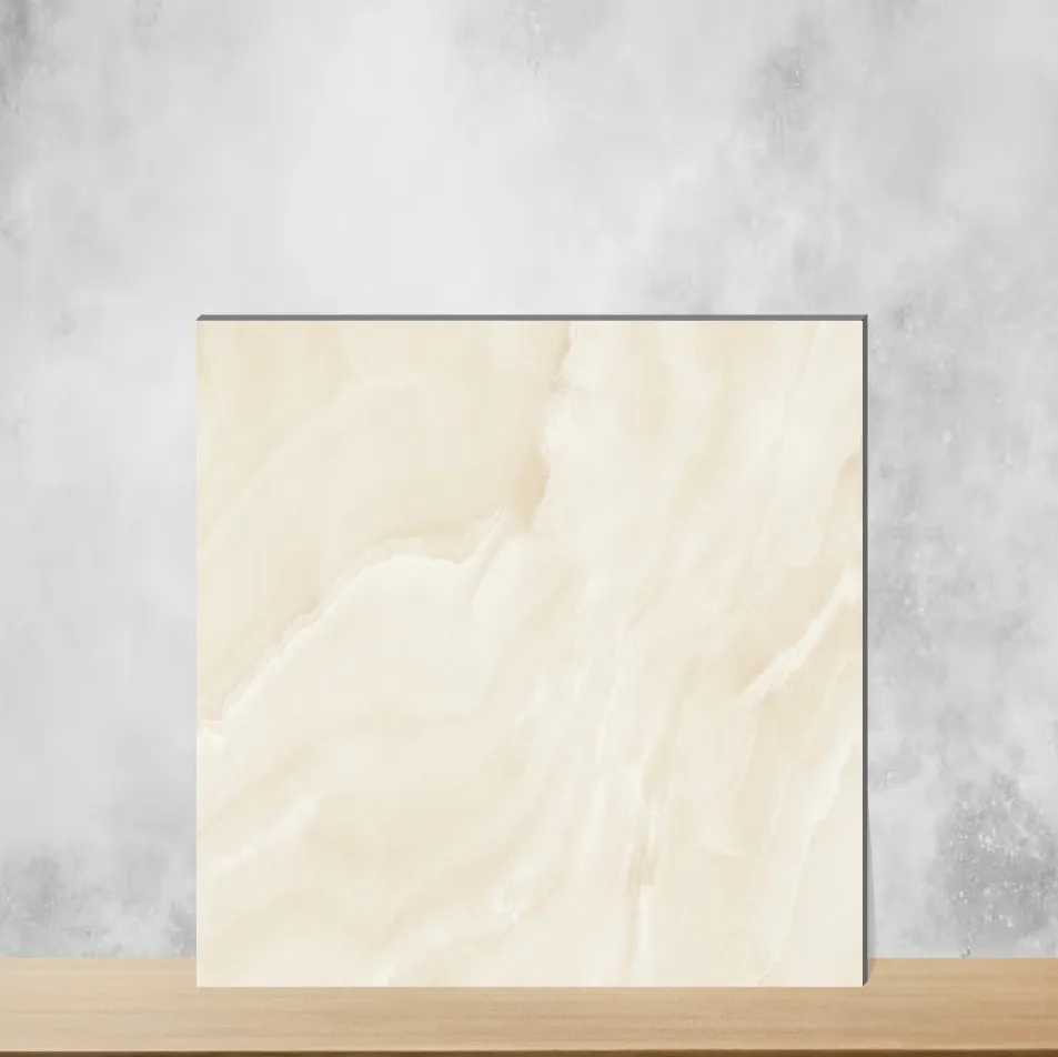 Ceramic Valentino Beige Marbles & Stones Glossy Rectangular Tiles TL-5068-C (24x12 inch | 8 mm)