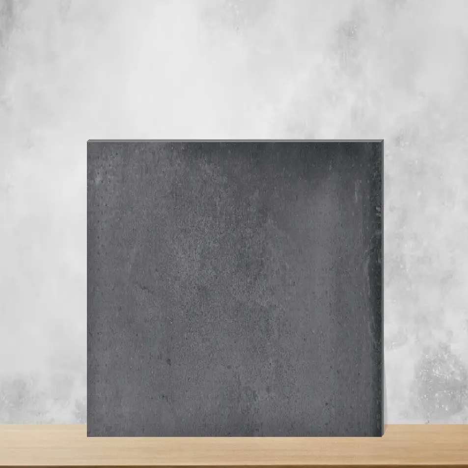 Ceramic Mood DK Grey Plain Solids Glossy Rectangular Tiles TL-5708-B (24x12 inch | 8 mm)