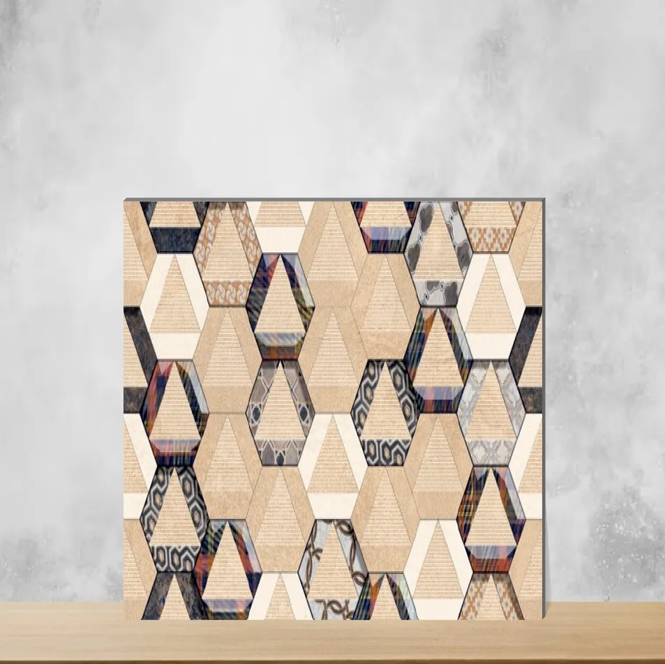 Ceramic GS Yasmin Beige HL Highlighter Tiles Glossy Rectangular Tiles TL-9880-B (24x12 inch | 8 mm)