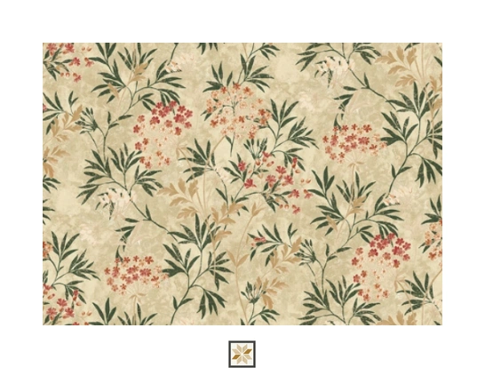 Green Flower Wallpaper (533.4 inches width) : WP-25245-E