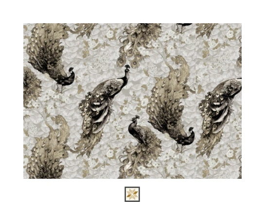 Beige Wildlife Wallpaper (533.4 inches width) : WP-25212-B