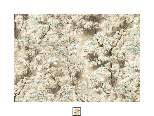 Cream Flower Wallpaper (533.4 inches width) : WP-25246-C