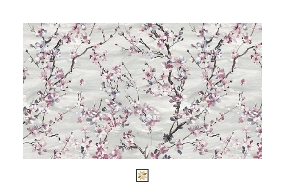 Pink Flower Wallpaper (533.4 inches width) : WP-25232-E