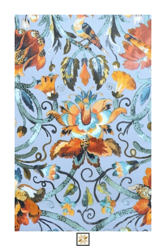 Multi Colour Flower Wallpaper (533.4 inches width) : WP-25386-D