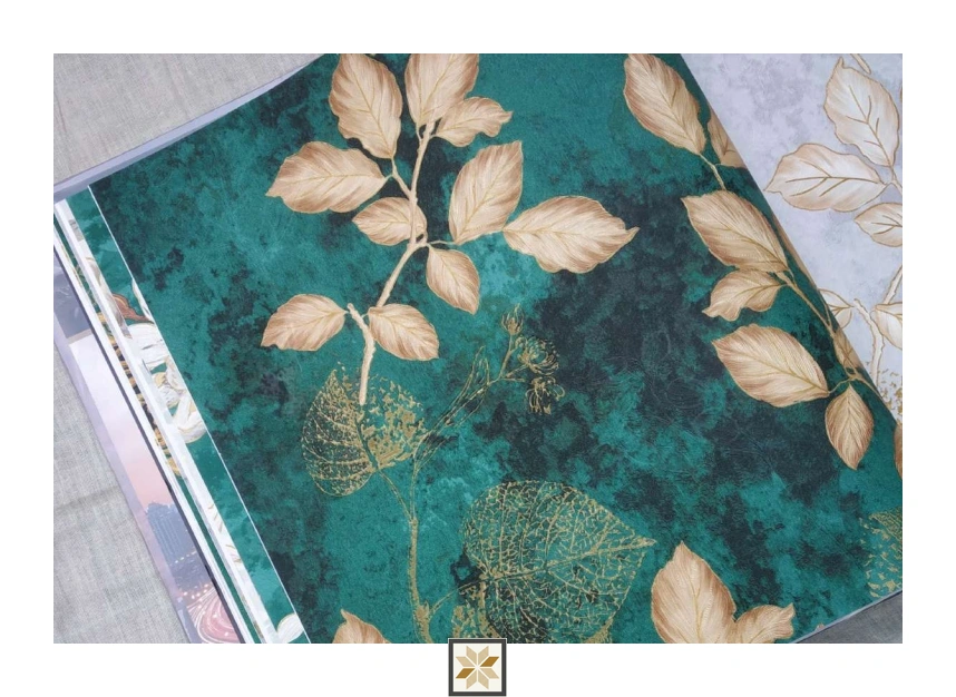 Green Flower Wallpaper (533.4 inches width) : WP-25428-F