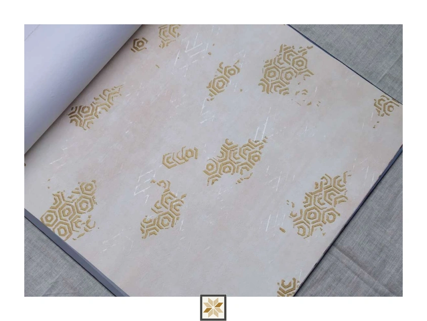 Cream Pattern Wallpaper (533.4 inches width) : WP-25435-E