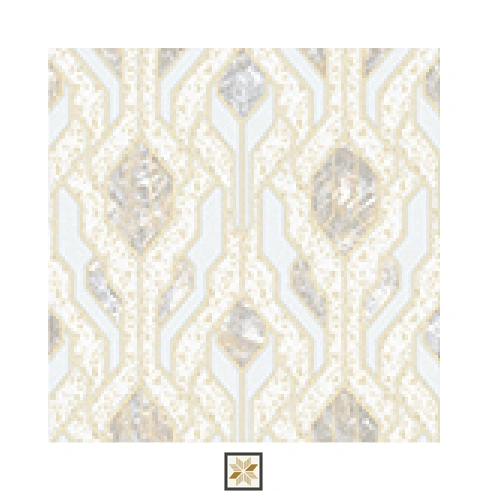 Cream Pattern Wallpaper (533.4 inches width) : WP-25567-B
