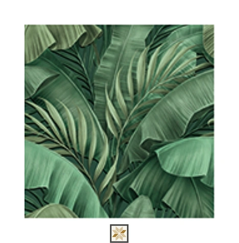 Green Flower Wallpaper (533.4 inches width) : WP-25547-D