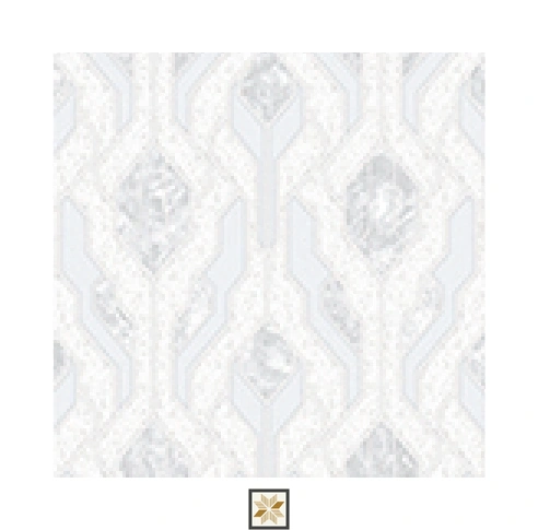 White Pattern Wallpaper (533.4 inches width) : WP-25567-G