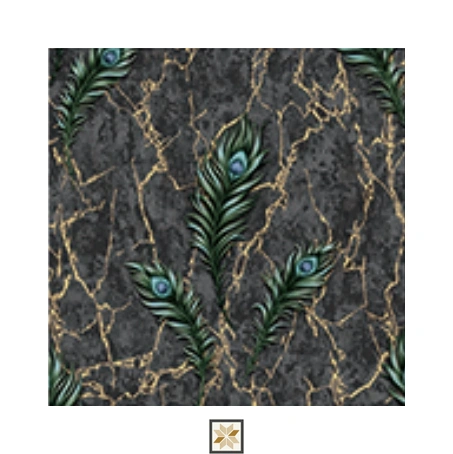 Black Flower Wallpaper (533.4 inches width) : WP-25564-B