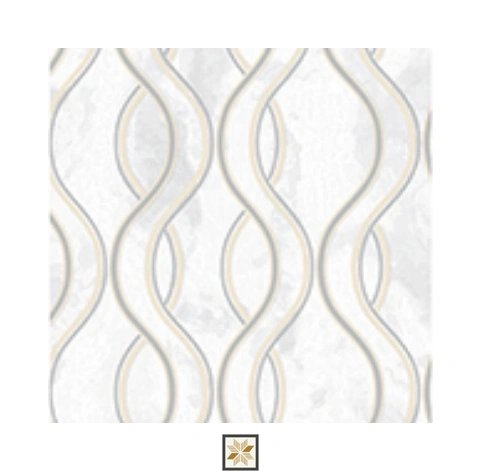 White Pattern Wallpaper (533.4 inches width) : WP-25560-G