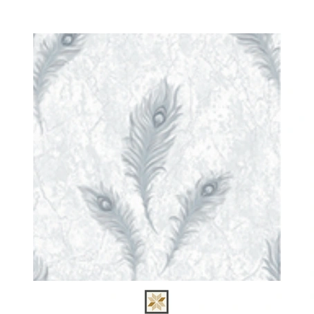 Grey Flower Wallpaper (533.4 inches width) : WP-25564-G