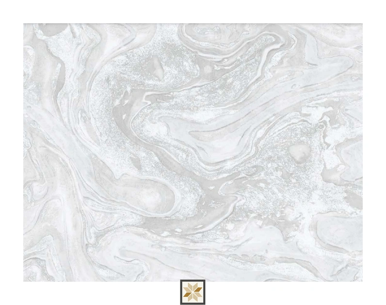 White Marble Wallpaper (533.4 inches width) : WP-25673-E