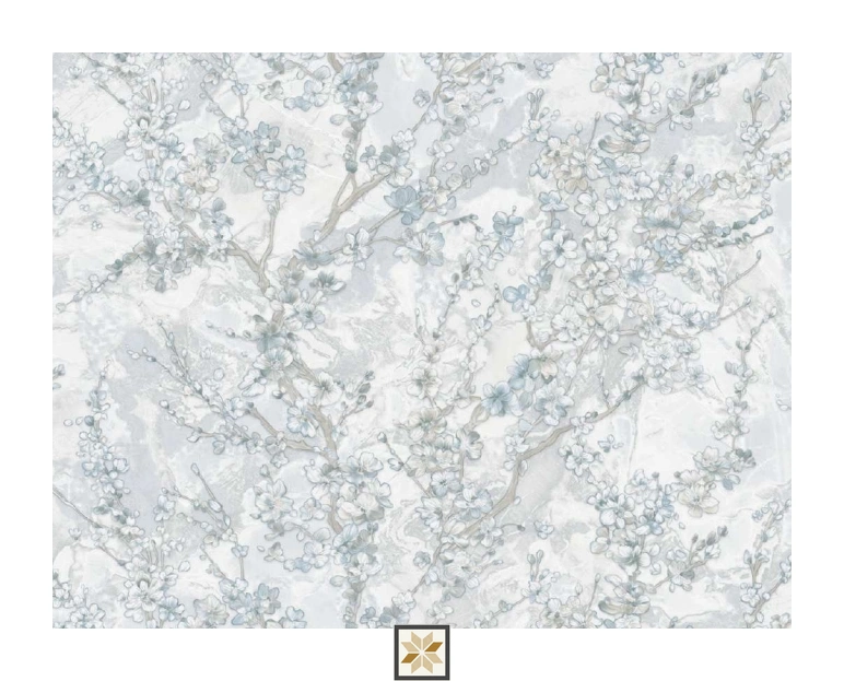 White Flower Wallpaper (533.4 inches width) : WP-25675-F