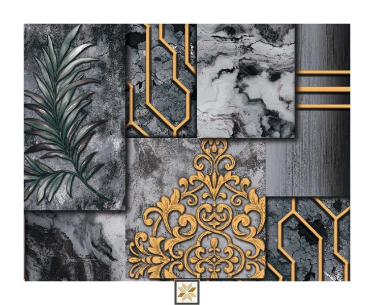 Grey Pattern Wallpaper (533.4 inches width) : WP-25684-E