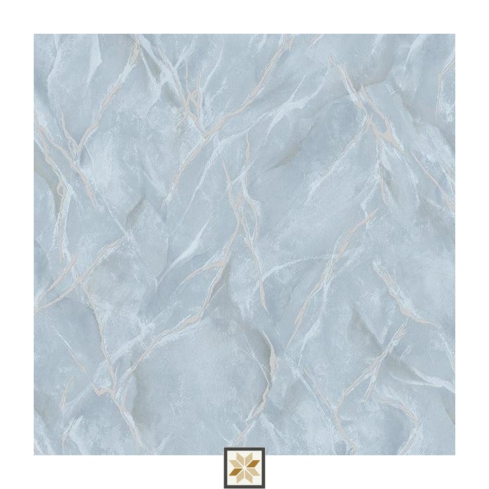 Blue Marble PVC(Vinyl) Wallpaper (530 inches width) : WP-25745-C