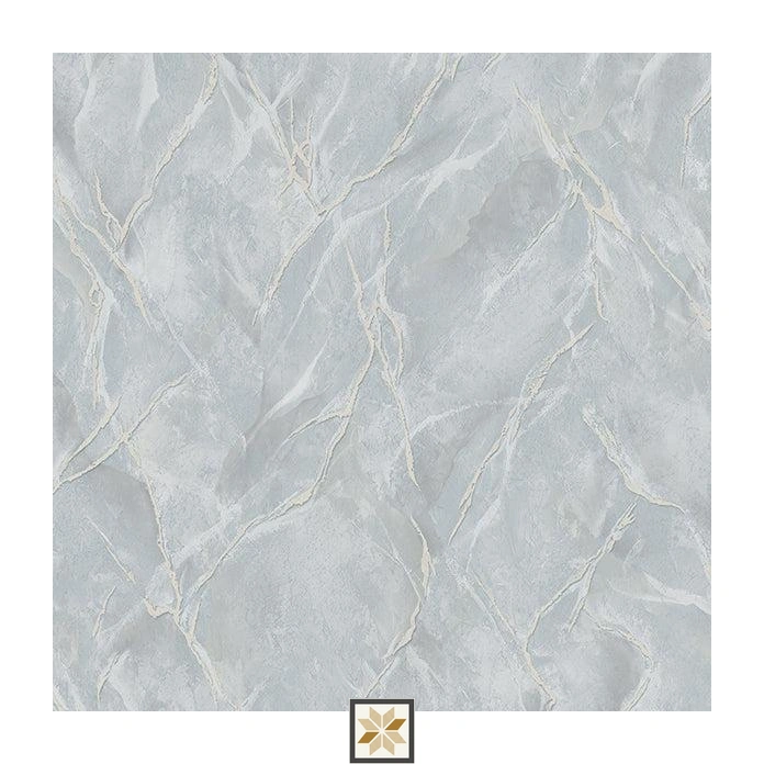 Blue Marble PVC(Vinyl) Wallpaper (530 inches width) : WP-25745-B