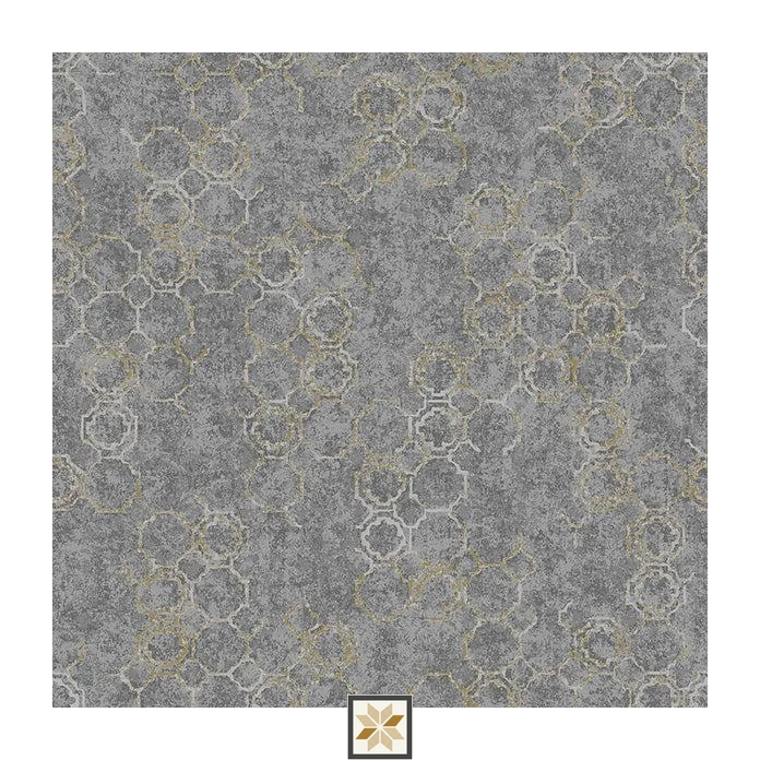 Grey Pattern PVC(Vinyl) Wallpaper (530 inches width) : WP-25802-E