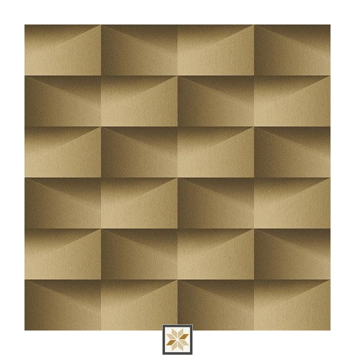 Brown Shapes PVC(Vinyl) Wallpaper (530 inches width) : WP-25798-D