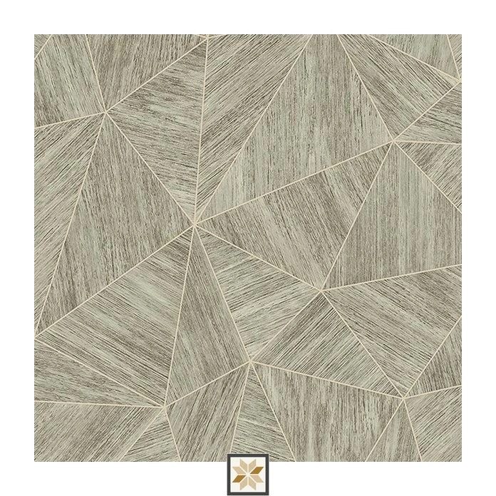 Grey Shapes PVC(Vinyl) Wallpaper (530 inches width) : WP-25794-F