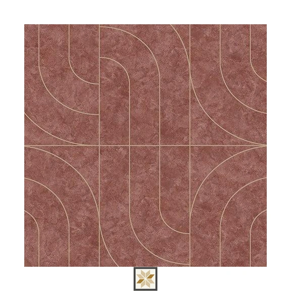 Red Shapes PVC(Vinyl) Wallpaper (1059 inches width) : WP-25909