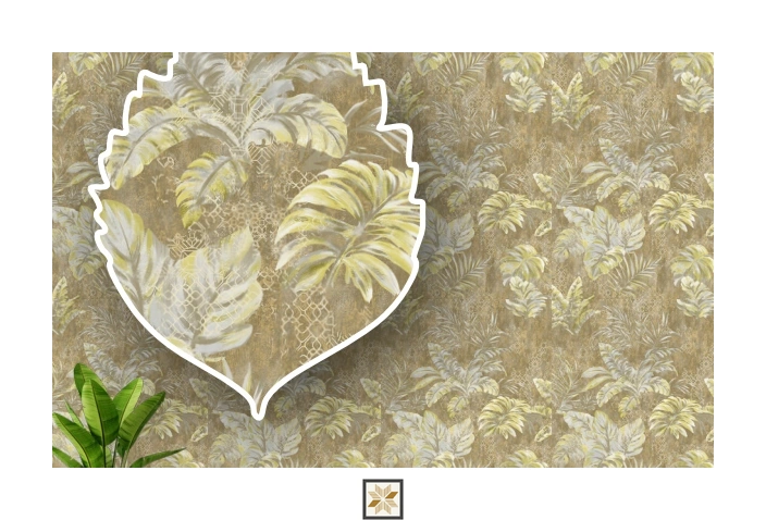Brown Flower Wallpaper (533.4 inches width) : WP-26198-C