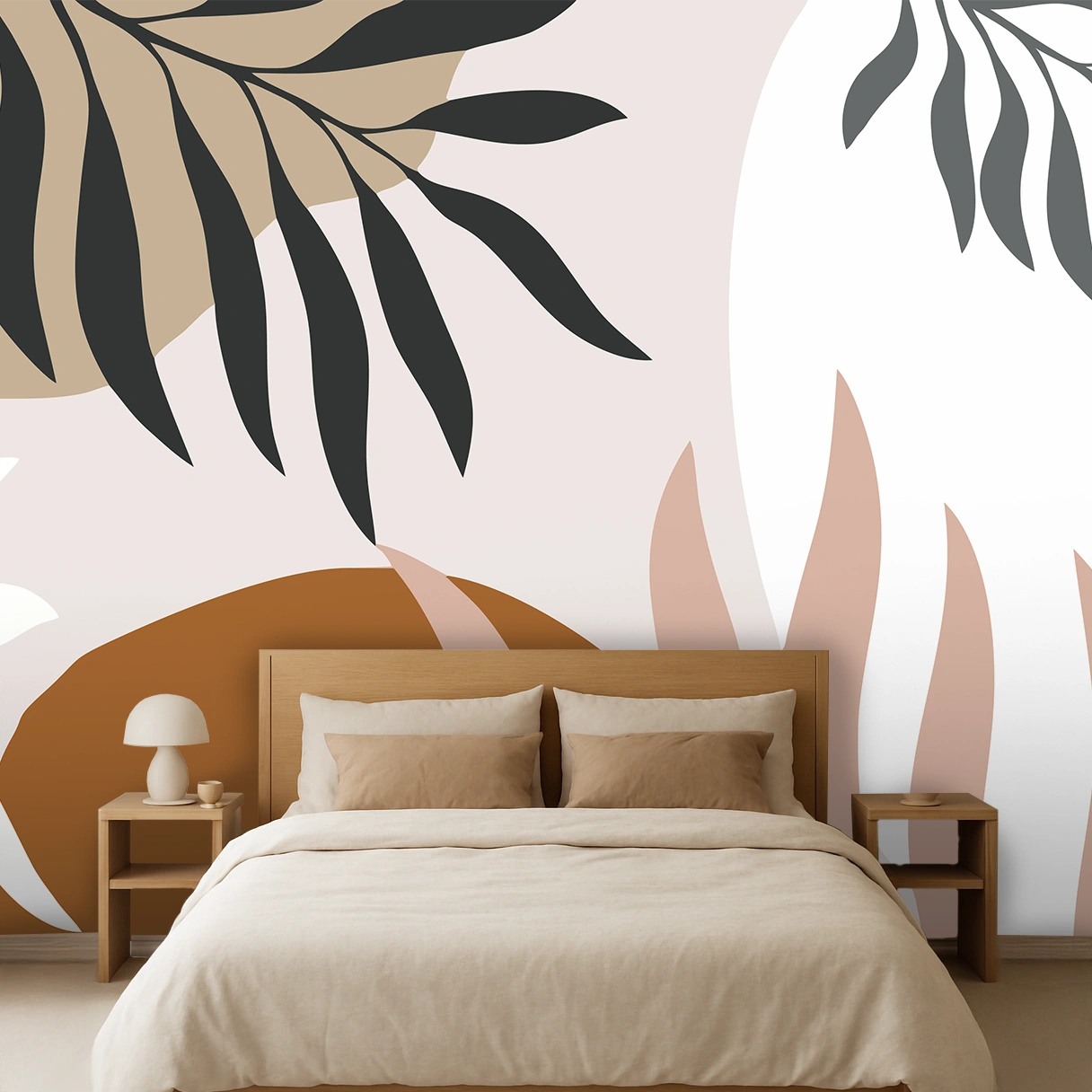 White Tropical Canvas Coral Hibiscus Harmony Wallpaper ( inches width) : WP-26385-B